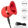 Masseur lingual vibrant CALEXOTICS avec pointe en silicone doux et 12 modes de vibration.