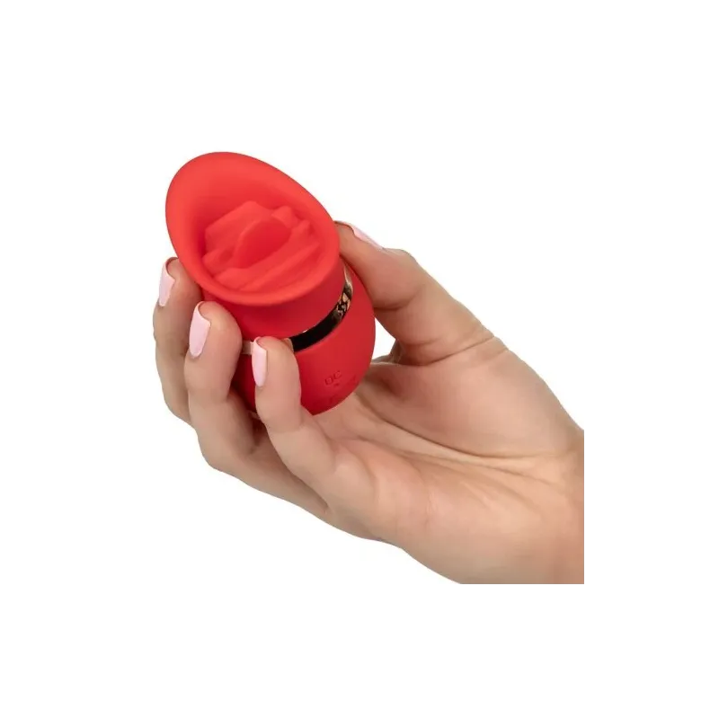 Vibratore linguale CALEXOTICS con punta in silicone morbido e 12 modalità di vibrazione.