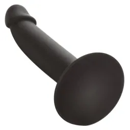 Sonde anale fine flexible en silicone noir CalExotics avec ventouse pour exploration progressive