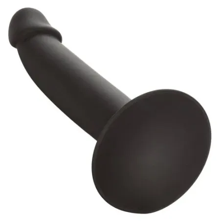 Sonda anale sottile flessibile in silicone nero CalExotics con ventosa per esplorazione graduale