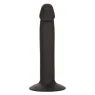 Sonde anale fine flexible en silicone noir CalExotics avec ventouse pour exploration progressive