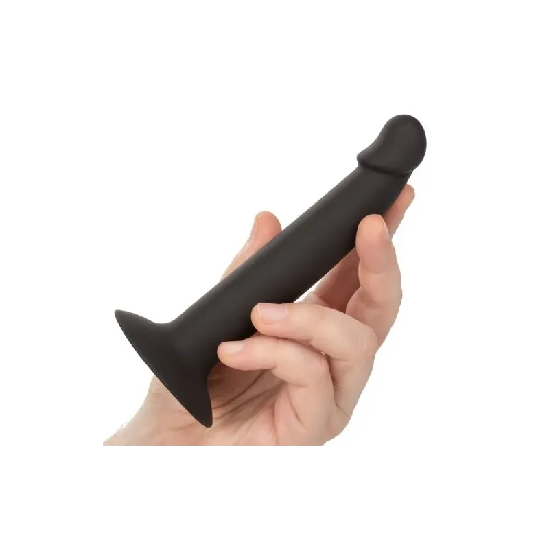 Flexible slim anal probe made of silicone by CalExotics with suction cup for gentle exploration
