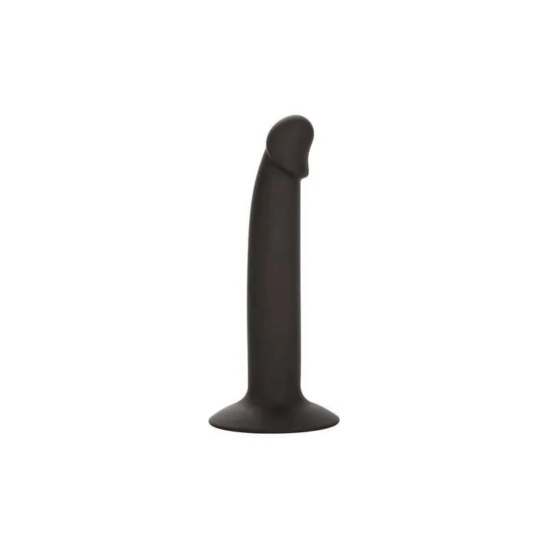Sonde anale fine flexible en silicone noir CalExotics avec ventouse pour exploration progressive