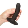 Gode CALEXOTICS Boundless 12 cm en silicone incurvé et strié, compatible harnais et ventouse.