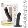 Gode CALEXOTICS Boundless 12 cm en silicone incurvé et strié, compatible harnais et ventouse.