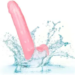 Gode reine taille rose CALEXOTICS avec base ventouse, 20,3 cm insérable, matière TPR réaliste
