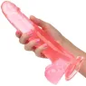 Gode reine taille rose CALEXOTICS avec base ventouse, 20,3 cm insérable, matière TPR réaliste