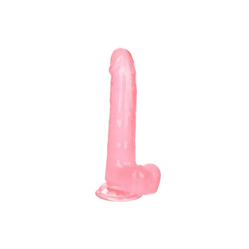 Gode reine taille rose CALEXOTICS avec base ventouse, 20,3 cm insérable, matière TPR réaliste