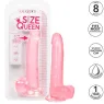 Gode reine taille rose CALEXOTICS avec base ventouse, 20,3 cm insérable, matière TPR réaliste