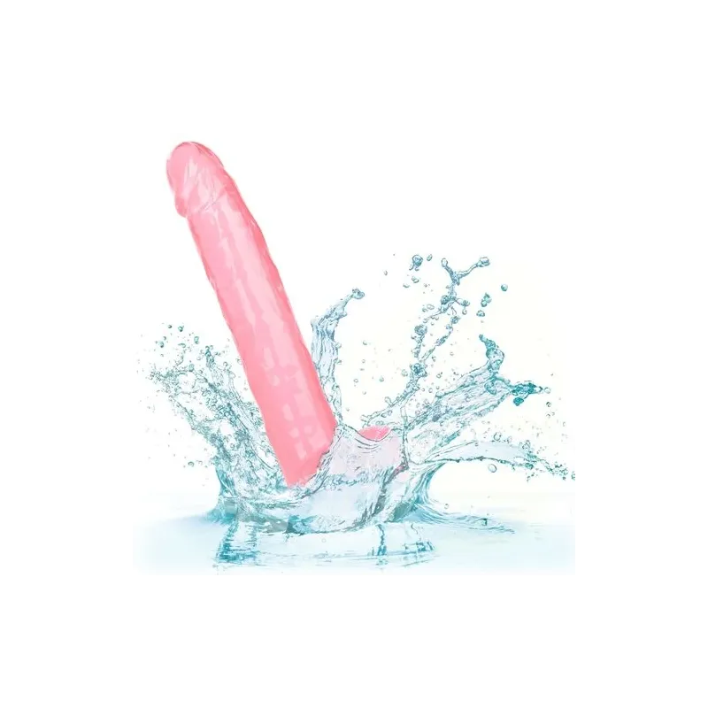 Gode à ventouse CALEXOTICS Size Queen rose 25,5 cm en TPR réaliste, diamètre 5 cm, pour sensations profondes.