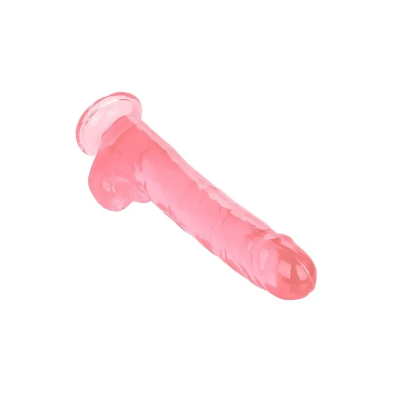 Gode à ventouse CALEXOTICS Size Queen rose 25,5 cm en TPR réaliste, diamètre 5 cm, pour sensations profondes.