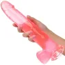 Gode à ventouse CALEXOTICS Size Queen rose 25,5 cm en TPR réaliste, diamètre 5 cm, pour sensations profondes.