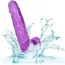 Gode reine violet CALEXOTICS 15,3 cm avec ventouse flexible et base compatible harnais
