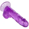 Gode reine violet CALEXOTICS 15,3 cm avec ventouse flexible et base compatible harnais