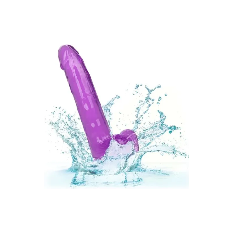 Gode violet Calexotics 20,3 cm avec base ventouse et matière TPR réaliste