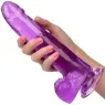 Gode violet Calexotics 20,3 cm avec base ventouse et matière TPR réaliste