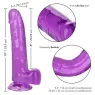 Gode violet Calexotics 20,3 cm avec base ventouse et matière TPR réaliste