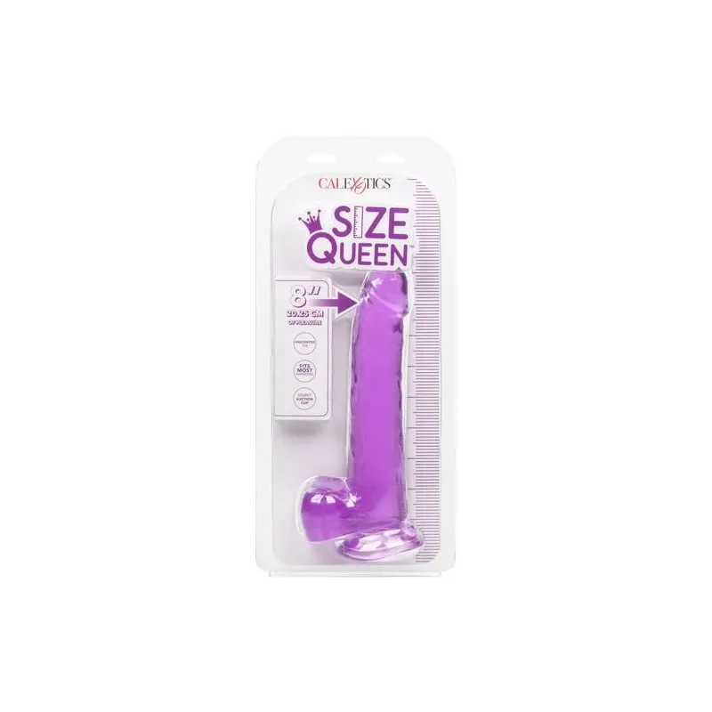 Gode violet Calexotics 20,3 cm avec base ventouse et matière TPR réaliste
