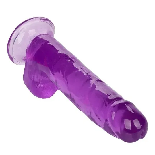 Gode violet Calexotics 20,3 cm avec base ventouse et matière TPR réaliste