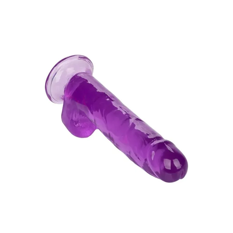 Gode violet Calexotics 20,3 cm avec base ventouse et matière TPR réaliste