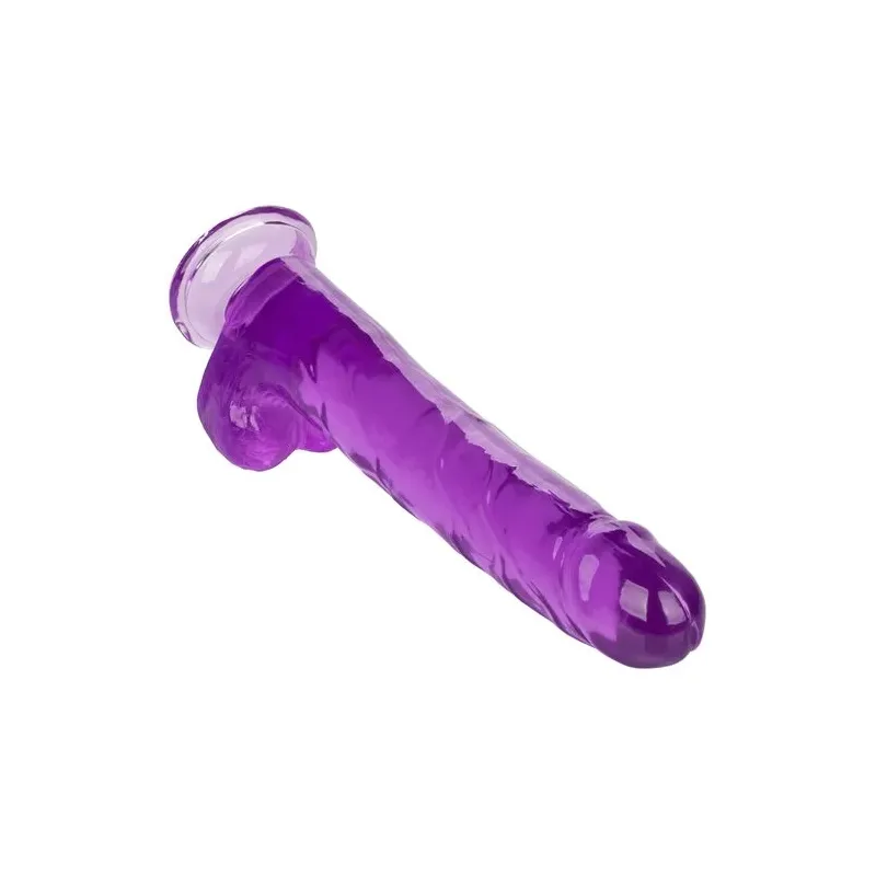 Dildo viola CALEXOTICS Size Queen 25,5 cm con ventosa, impermeabile, compatibile con imbracatura per stimolazione profonda
