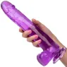 Lila Dildo CALEXOTICS Size Queen 25,5 cm mit Saugnapf, wasserdicht, für tiefe Stimulation und Harnisch kompatibel