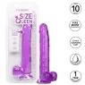 Dildo viola CALEXOTICS Size Queen 25,5 cm con ventosa, impermeabile, compatibile con imbracatura per stimolazione profonda