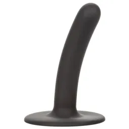 Dildo CalExotics Boundless in silicone rosa curvato, base ventosa, lunghezza 11,5 cm.