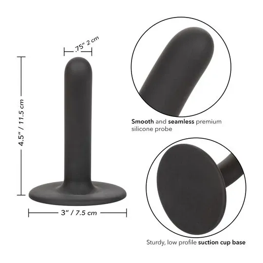 CalExotics Boundless kleiner Silikon-Dildo, gebogene Spitze, Saugnapf-Basis, Länge 11,5 cm, rosa.
