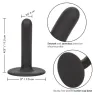 Gode CalExotics Boundless en silicone rose, tige fine incurvée avec base ventouse, longueur 11,5 cm.