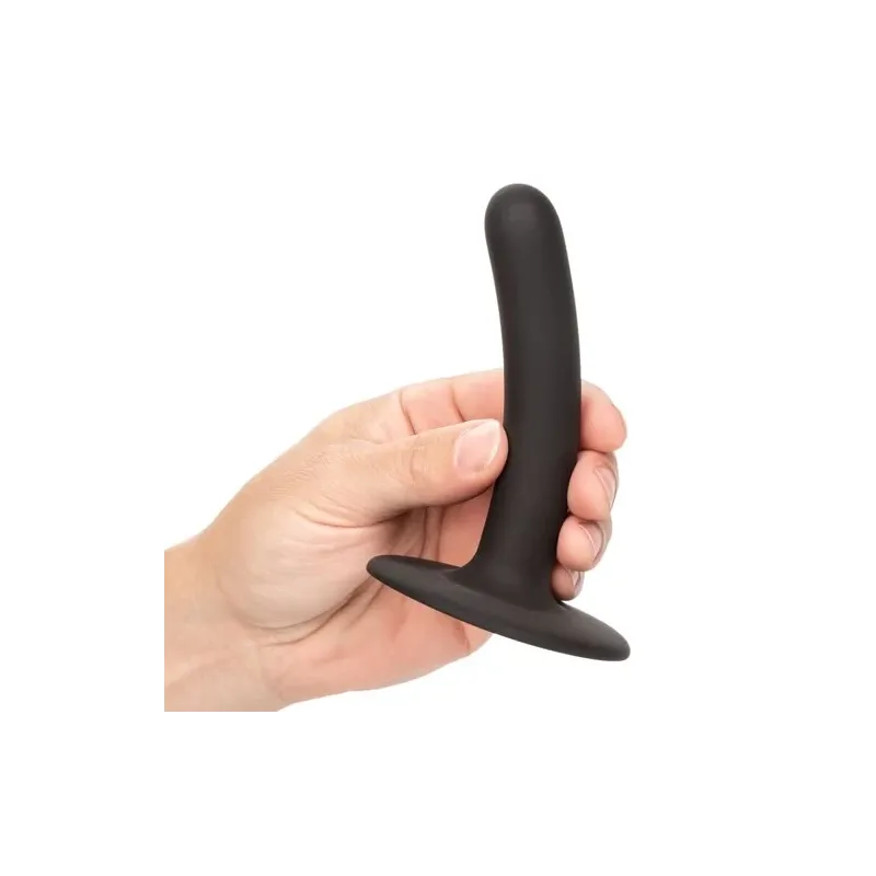 CalExotics Boundless kleiner Silikon-Dildo, gebogene Spitze, Saugnapf-Basis, Länge 11,5 cm, rosa.