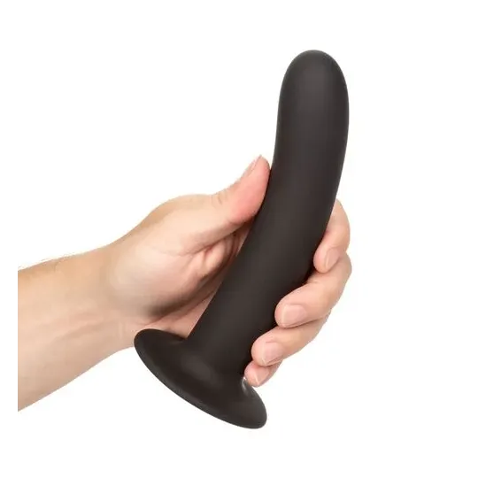 Consolador extra largo 17,8 cm púrpura Calexotics con ventosa y eje curvo de silicona