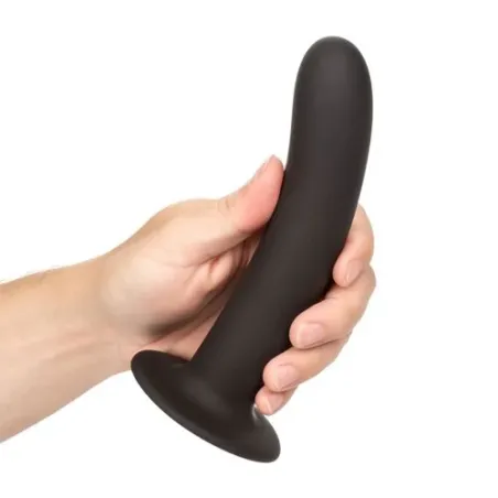 Dildo extra lungo 17,8 cm viola Calexotics con ventosa e asta curva in silicone