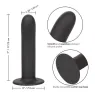 Gode extra-long 17,8 cm violet Calexotics avec base ventouse et tige incurvée en silicone