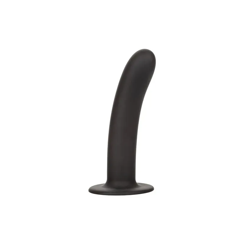 Extra langer Dildo 17,8 cm lila Calexotics mit Saugnapf und gebogenem Schaft aus Silikon