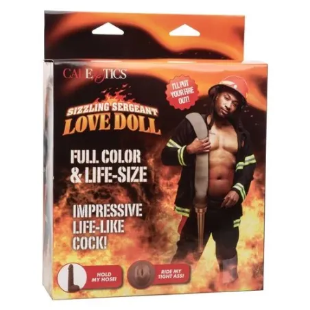 Inflatable love doll with 2 holes CalExotics, realistic body, textured penis, interchangeable face