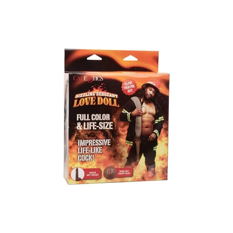 Muñeca inflable 2 orificios CalExotics, cuerpo realista, pene texturizado, rostro intercambiable