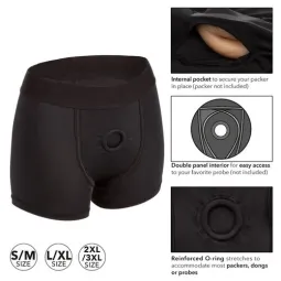 Harnais boxer Calexotics taille L/XL, ceinture large et anneau renforcé pour accessoires.