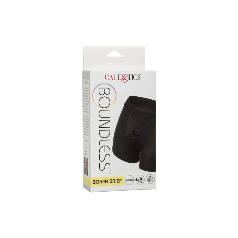 Harnais boxer Calexotics taille L/XL, ceinture large et anneau renforcé pour accessoires.
