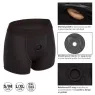 Harnais style boxer noir CALEXOTICS taille S/M, ceinture extra large et double panneau intérieur