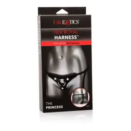 Harnais string velours noir Calexotics Her Royal Harness La Princesse taille unique vue avant