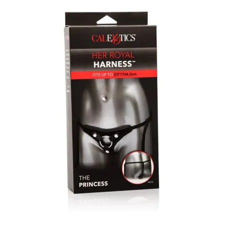 Calexotics Her Royal Harness La Princesse Samt Stringharnass schwarz One Size Vorderansicht
