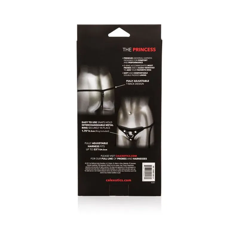 Calexotics Her Royal Harness La Princesse Samt Stringharnass schwarz One Size Vorderansicht