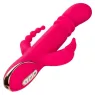 Lapin vibrant chauffant rose CalExotics - triple stimulation, 7 modes vibration, étanche rechargeable