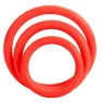 Jeu de trois anneaux rouges en silicone CALEXOTICS pour érection renforcée – diamètres progressifs