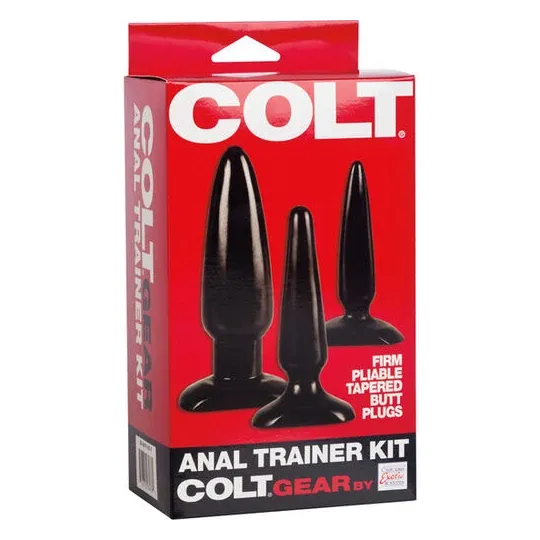 Kit d'entraîneur anal Colt de CALEXOTICS - trois plugs en vinyle très doux pour progression progressive