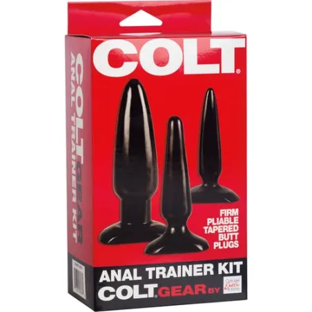 Kit d'entraîneur anal Colt de CALEXOTICS - trois plugs en vinyle très doux pour progression progressive
