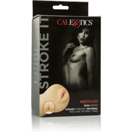 Masturbatore realistico CALEXOTICS in materiale PureSkin color carne con texture interna e potente aspirazione per sensazioni na