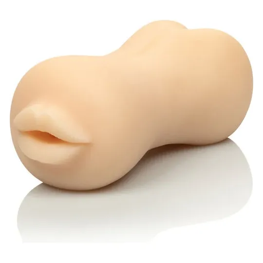 Masturbatore realistico CALEXOTICS in materiale PureSkin color carne con texture interna e potente aspirazione per sensazioni na