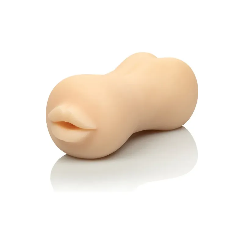 Masturbatore realistico CALEXOTICS in materiale PureSkin color carne con texture interna e potente aspirazione per sensazioni na